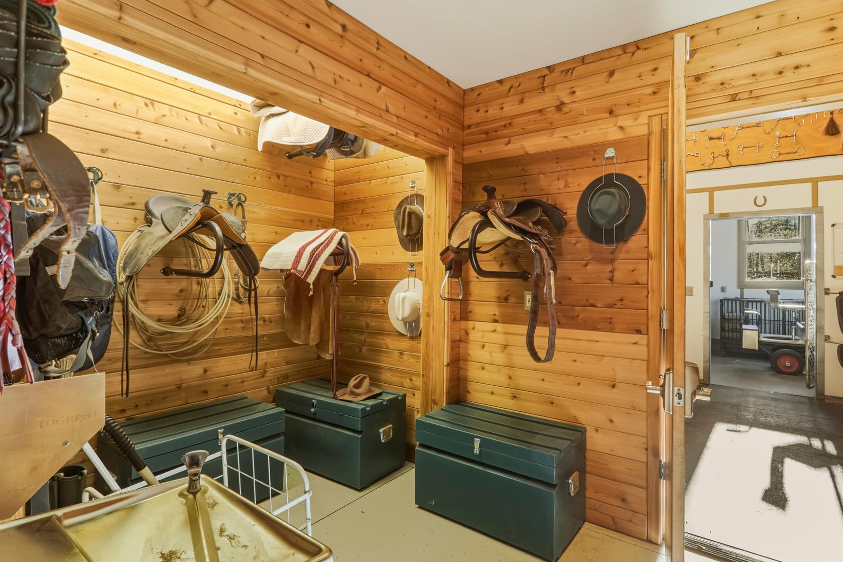 Cedar lined tack room