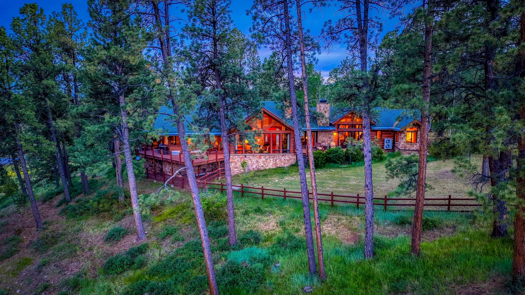 Main house deck and rear lawn