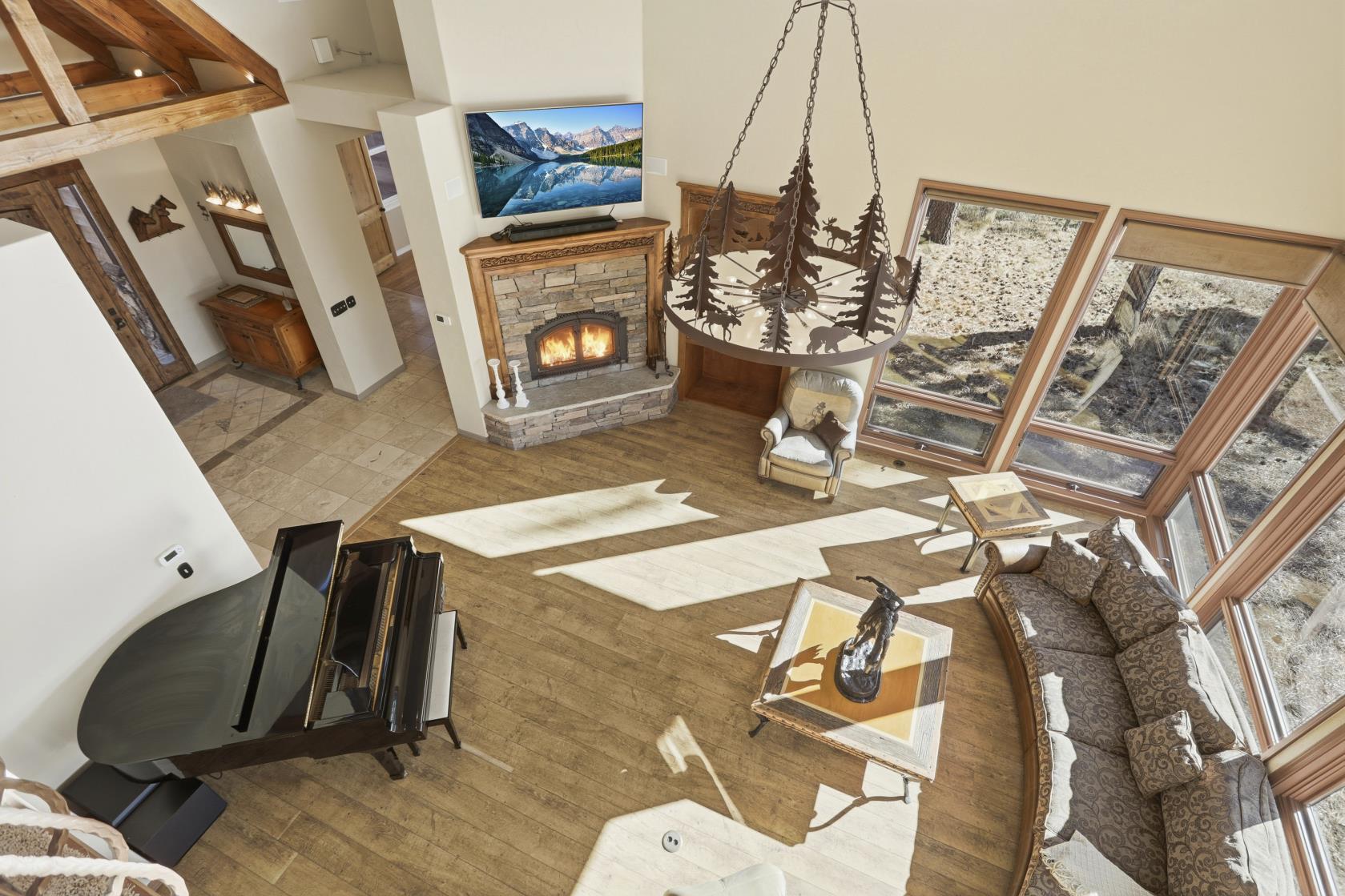 Guest house living room from the upper landing