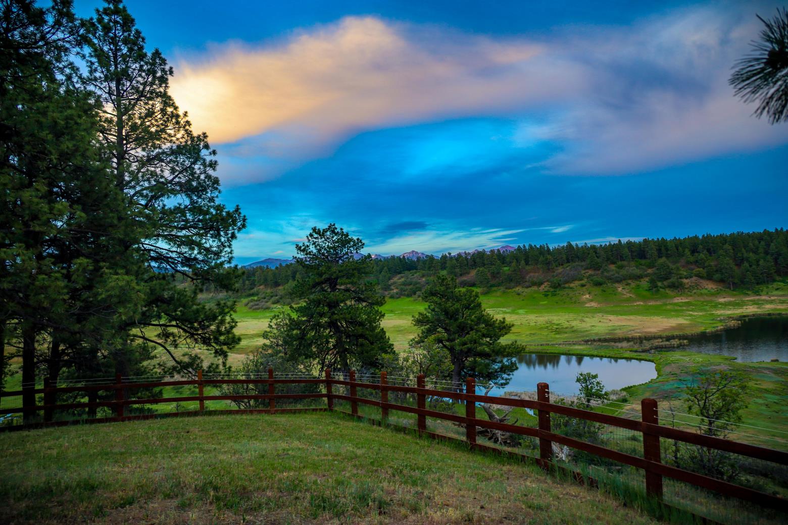 The valley and lakes below the ranch