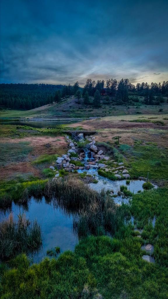 Streams in the valley below the ranch