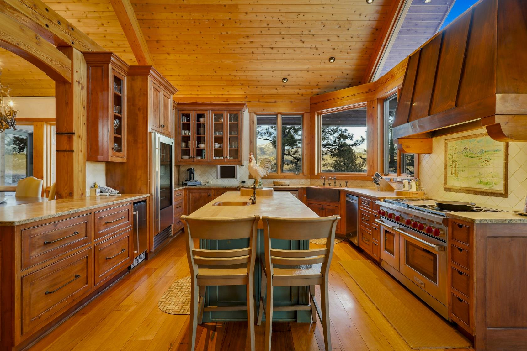 Sunlit chefs kitchen