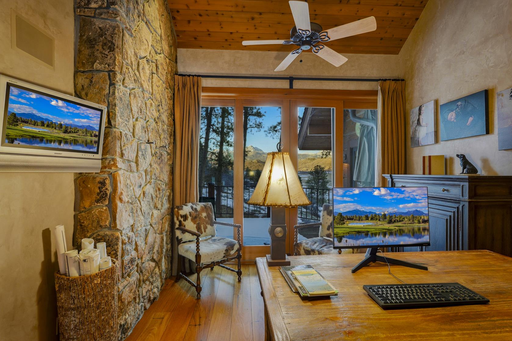 Executive office with mountain view