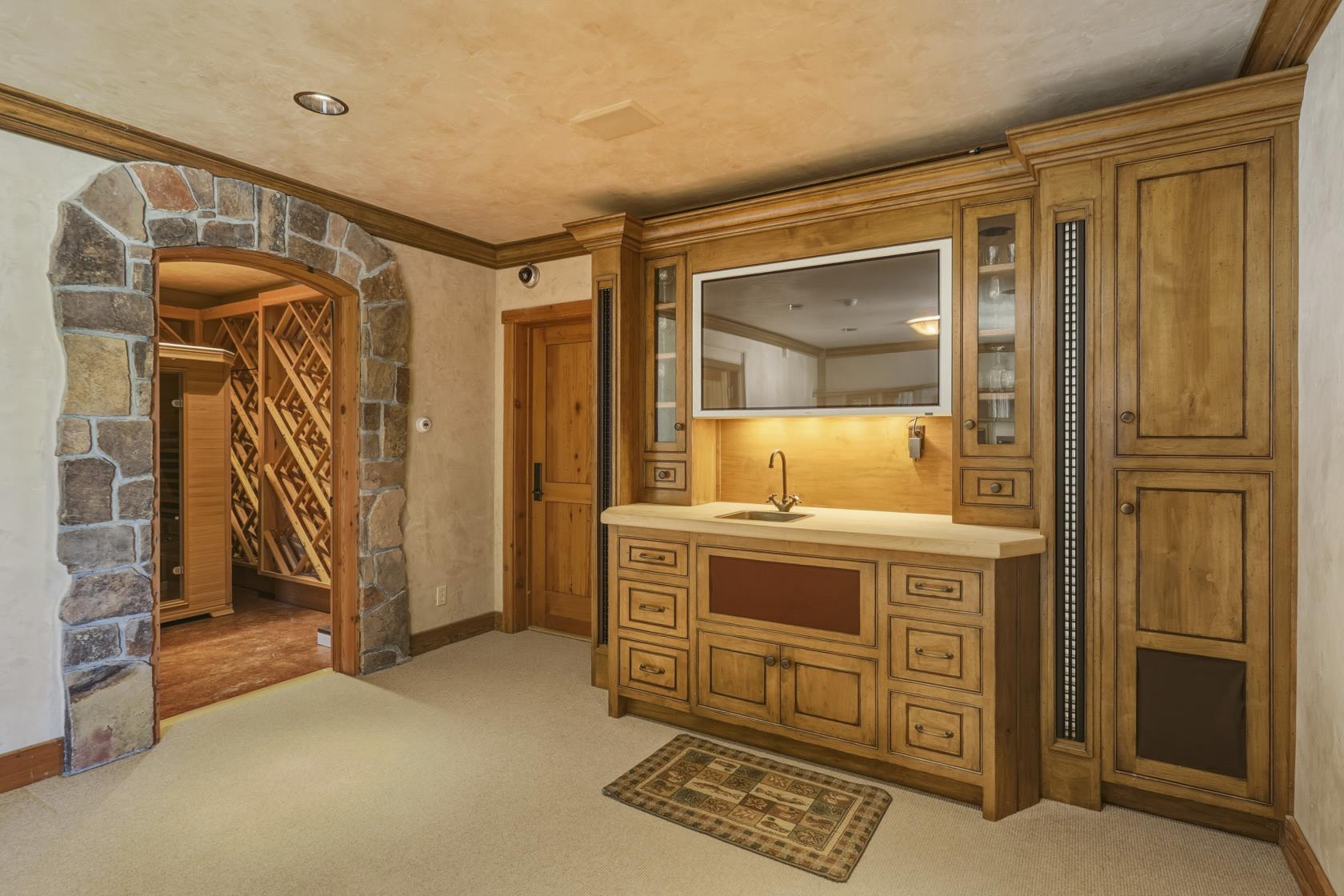 Wine cellar and lower level media room